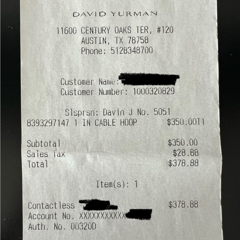 David Yurman Cable Silver Hoops - Picture 8 of 8